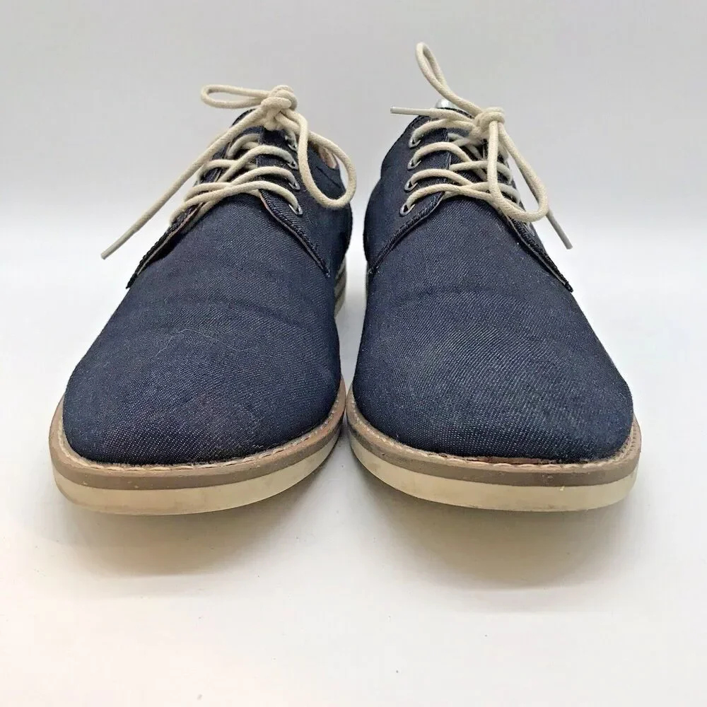 Sonoma Warren Navy Textile Shoes Men's 11M Cushioned Ortholite Lace Up Low Derby